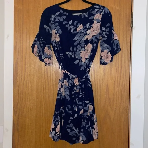 Hello Molly blue floral wrap dress Hello Molly blue floral wrap dress